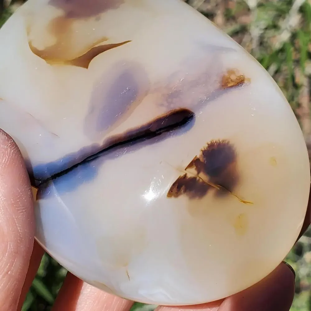 Dendritic Agate Purple Inclusions Freeform Quality Crystal 262 Grams